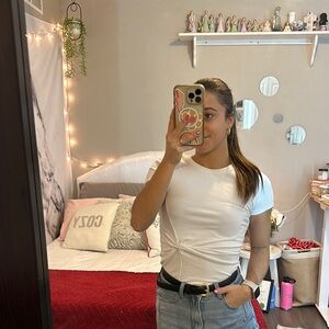 Express White Casual Bodysuit